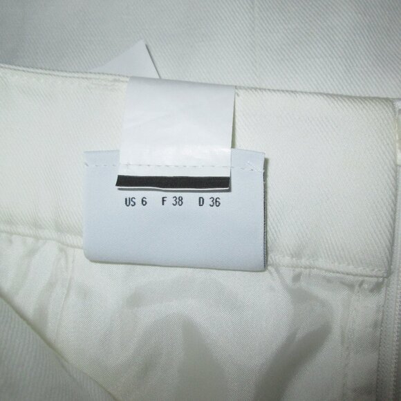 A-K-R-I-S white cotton linen pencil skirt - Picture 7 of 8